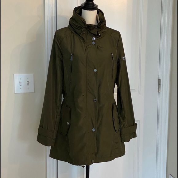 Michael Kors Jackets & Blazers - Michael Kors Rain Olive Falls Jacket Length Size ( M )